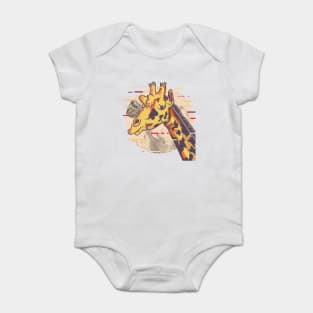 Giraffe Face Distressed Baby Bodysuit